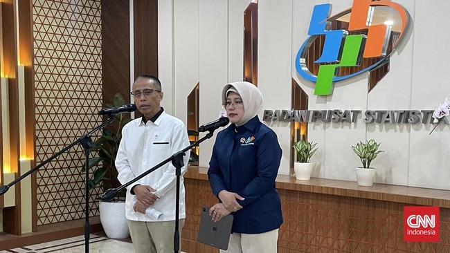 Wakil Menteri Koordinator (Wamenko) Bidang Perekonomian Dradjad Hari Wibowo menemui Kepala Badan Pusat Statistik (BPS) Amalia Adininggar Widyasanti di kantor BPS, Jakarta Pusat, Senin (12/10).