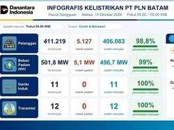 Update Blackout Batam, 5.127 Pelanggan Masih Padam hingga Pukul 04.00 WIB