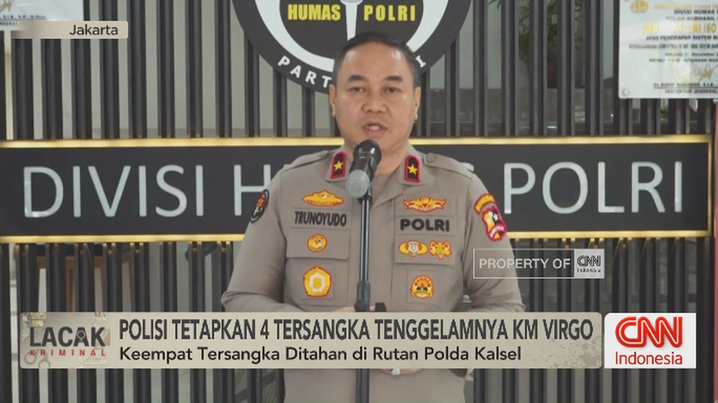 VIDEO: Polisi Tetapkan 4 Tersangka Tenggelamnya KM Virgo T8