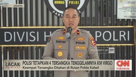 Polisi Tetapkan 4 Tersangka Tenggelamnya KM Virgo