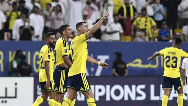 Soccer Football - AFC Champions League Elite - Al Nassr v Neftchi Fergana - Al Awwal Park, Riyadh, Saudi Arabia - October 12, 2026 Al Nassr's Cristiano Ronaldo celebrates scoring their second goal REUTERS/Stringer