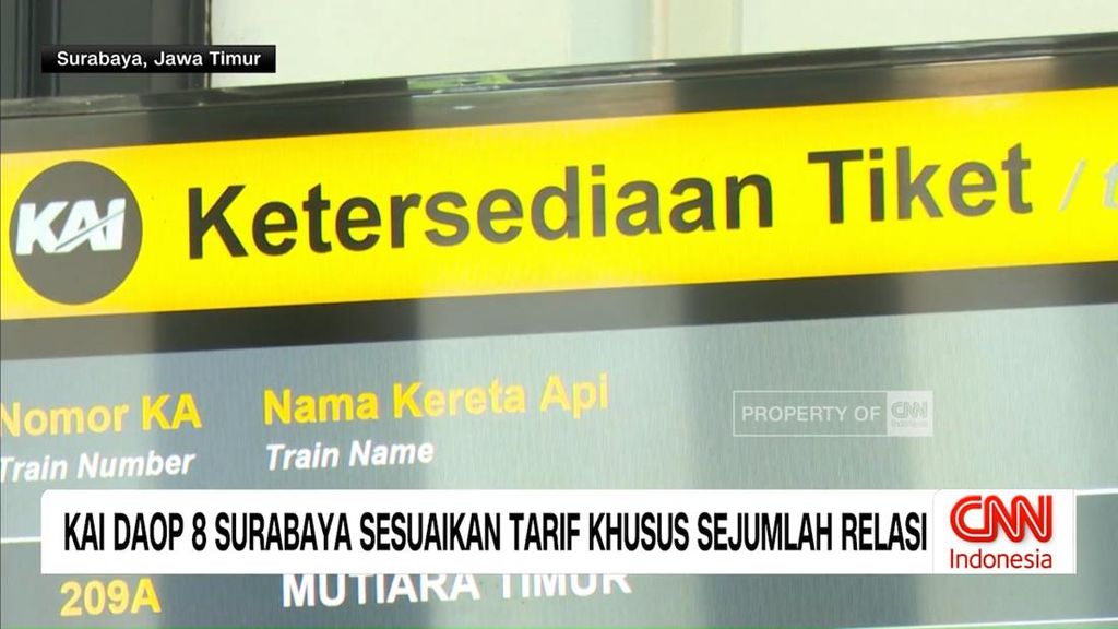 VIDEO: KAI Daop 8 Surabaya Sesuaikan Tarif Khusus Sejumlah Relasi