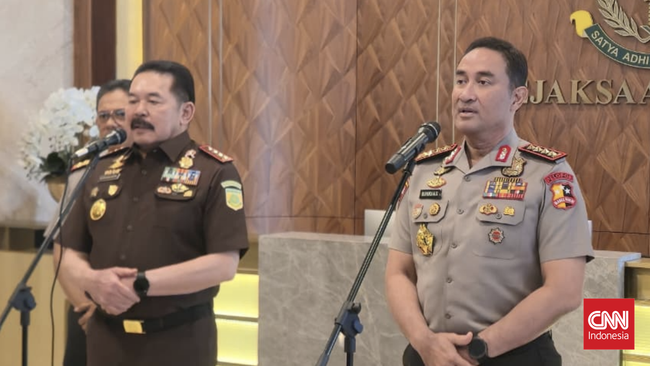 Terima Kapolri dan jajaran PJU-nya, Jaksa Agung menekankan pentingnya sinergitas antara Kejaksaan dan Polri.