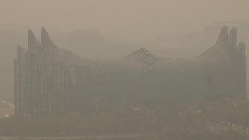 Kawasan Ibu Kota Baru Diselimuti Kabut Asap Akibat Kebakaran Hutan