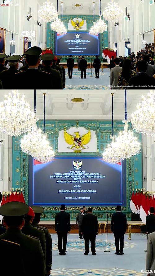 Presiden Prabowo Subianto resmi melantik sejumlah wakil menteri dan kepala lembaga negara baru di Istana Kepresidenan Jakarta, pada Kamis (15/10).