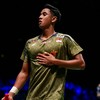 Alwi Farhan saat menghadapi Jonatan Christie di babak 16 besar Denmark Open 2026. (Arsip PBSI)