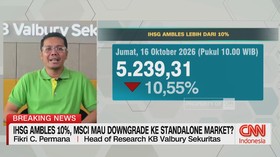 IHSG Ambles 10%, MSCI Mau Downgrade ke Standalone Market?