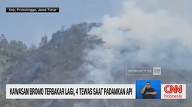 Kawasan Bromo Terbakar Lagi, 4 Tewas Saat Padamkan Api