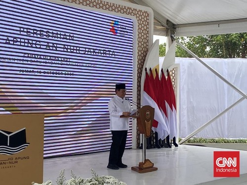 Gubernur DKI Jakarta Pramono Anung resmikan Masjid Apung An-Nur di kawasan pantai Ancol Taman Impian, Jakarta Utara, Jumat (16/10).