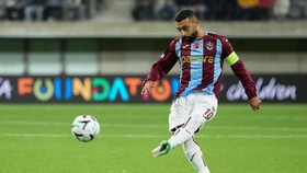 Soccer Football - UEFA Conference League - KuPS v Trabzonspor - Tammelan Stadion, Tampere, Finland - October 15, 2026 Trabzonspor's Mohamed Salah takes a free kick   MIKA KYLMANIEMI/Lehtikuva via REUTERS  ATTENTION EDITORS - THIS IMAGE WAS PROVIDED B