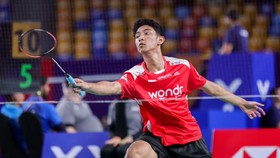 Raditya Bayu Wardhana saat beraksi di Kejuaraan Dunia Junior 2026. (Arsip PBSI)