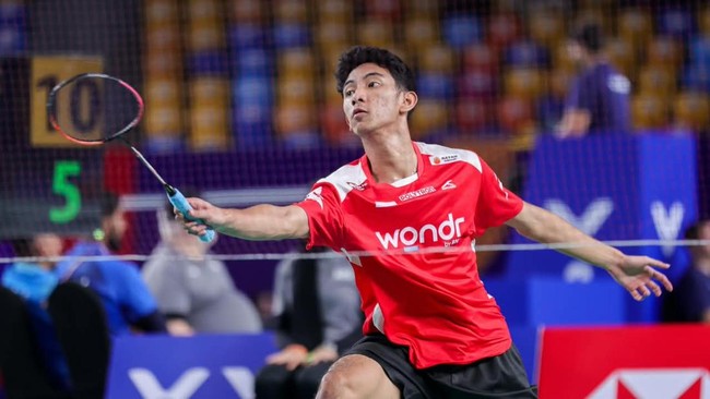 Raditya Bayu Wardhana saat beraksi di Kejuaraan Dunia Junior 2026. (Arsip PBSI)