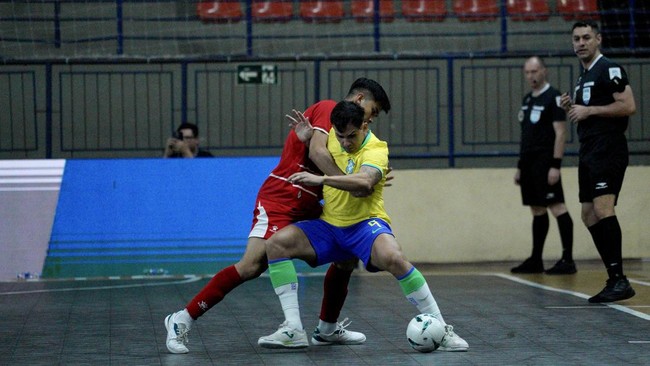 Timnas Futsal menghadapi Brasil di Copa das Nacoes de Futsal 2026