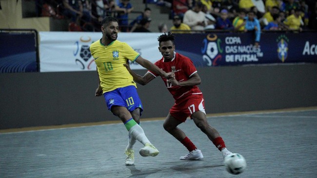 Timnas Futsal menghadapi Brasil di Copa das Nacoes de Futsal 2026