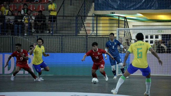 Timnas Futsal menghadapi Brasil di Copa das Nacoes de Futsal 2026