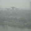 The Supertree Grove is seen in Singapore on October 15, 2026, as the country continues to be shrouded in haze caused by fires in Indonesia. Toxic haze has covered parts of Indonesia, Malaysia and Singapore for weeks as Jakarta struggles to contain fi