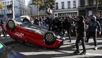 Kerusuhan Prancis Menjalar ke Belgia, Polisi Tembakkan Gas Air Mata