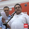 Wakil Gubernur DKI Jakarta Rano Karno dalam konferensi pers di Balai Kota DKI Jakarta, Jakarta Pusat, Sabtu (17/10).