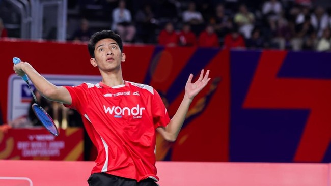 Radithya Bayu Wardhana saat tampil di final Kejuaraan Dunia Junior 2026. (Arsip PBSI)