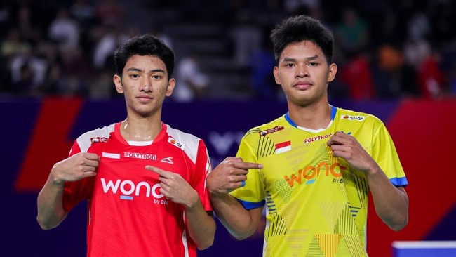 Radithya Bayu Wardhana saat tampil di final Kejuaraan Dunia Junior 2026. (Arsip PBSI)