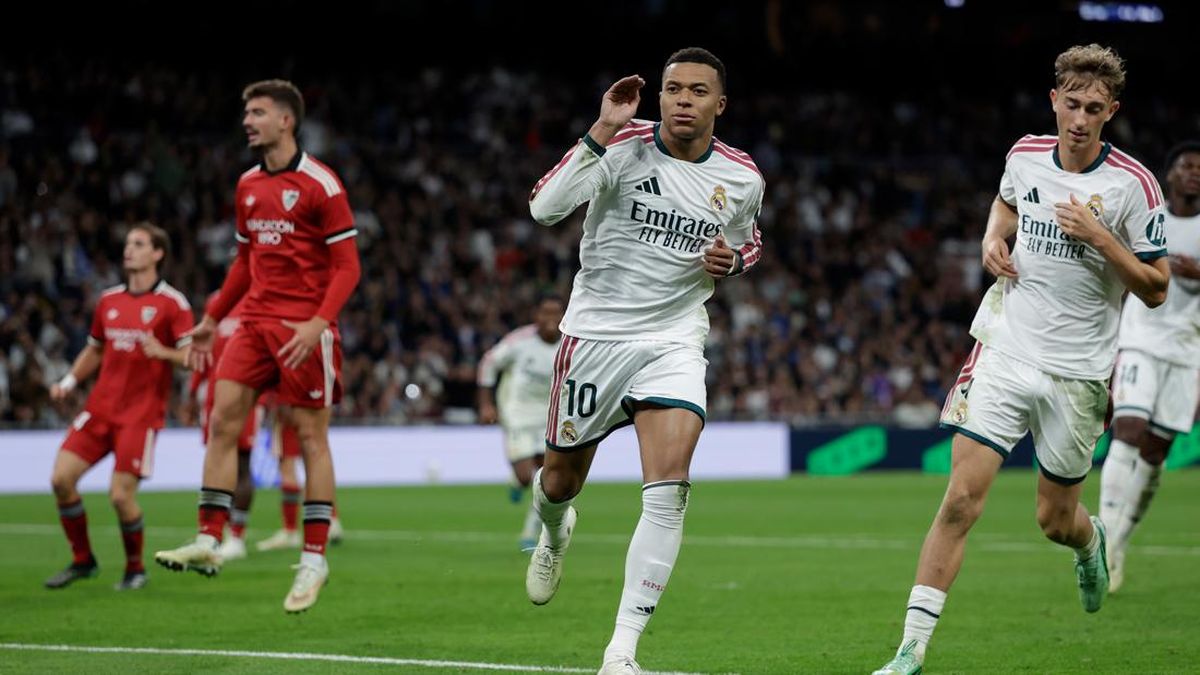 Ilustrasi berita Olahraga: Real Madrid Vs Sevilla: Mbappe 2 Gol, Los Blancos Menang Telak 4-1
