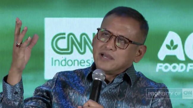 Direktur Utama Pupuk Indonesia Rahmad Pribadi  di CNN Indonesia Agrifood Forum 2026