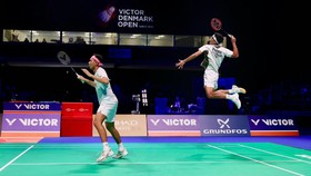 Fajar Alfian/Muhammad Shohibul FIkri mengalahkan Aaron Chia/Soh Wooi Yik pada final Denmark Open 2026 di Odense, Minggu (18/10).