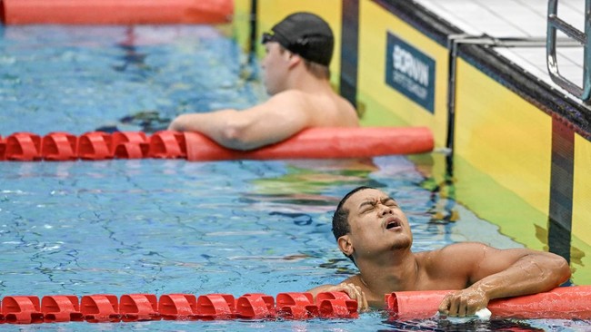 Perenang Indonesia Maulana Rifky Yavianda bersiap pada final nomor 100 meter gaya bebas S12 Asian Para Games 2026 di di Nagoya City General Gymnasium, Nagoya, Jepang, Senin (19/10/2026). Maulana Rifky Yavianda berhasil meraih medali emas dengan catat