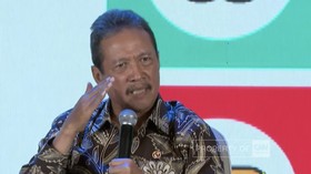 Menteri Kelautan dan Perikanan Sakti Wahyu Trenggono di CNN Indonesia Agrifood Forum 2026