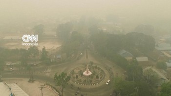 Penampakkan Kabut Asap Karhutla Dari Langit Kalimantan Tengah