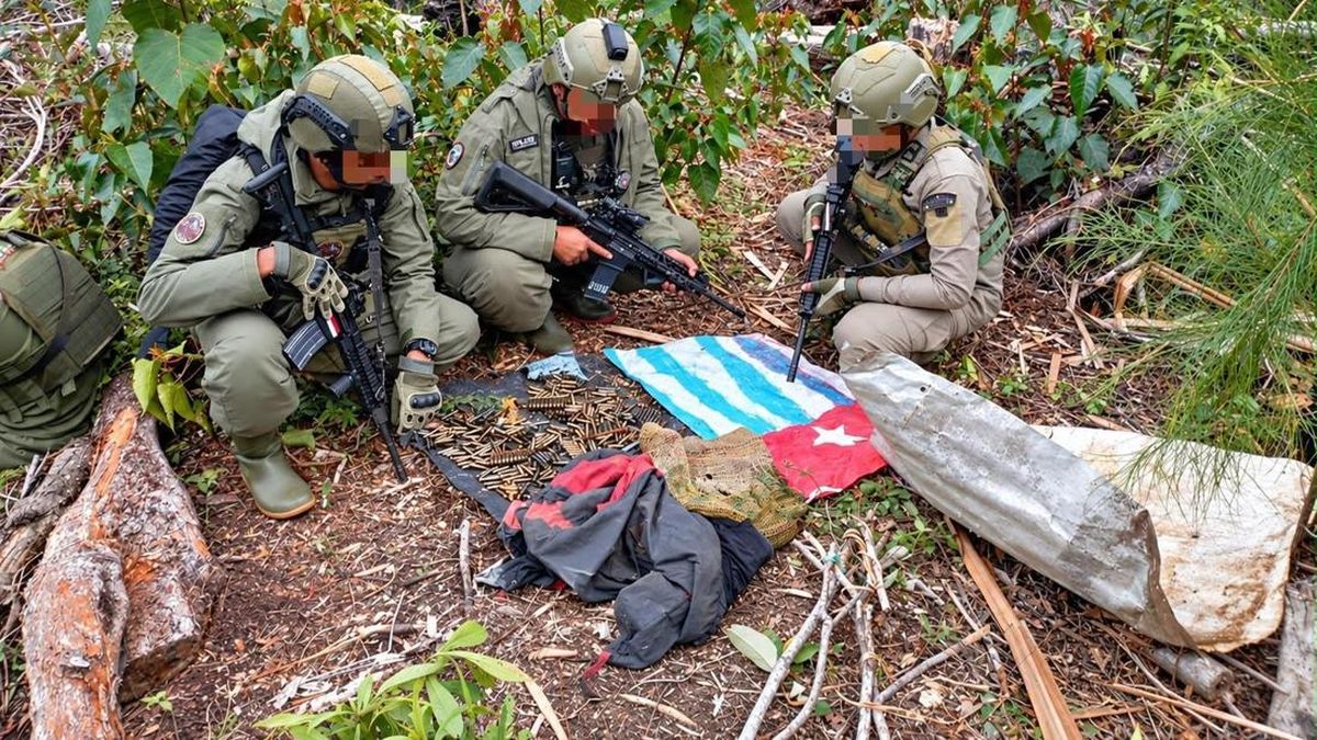 Satgas Cartenz Destroy KKB Headquarters in Central Papua's Instant Forest