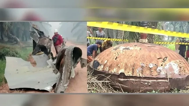 Warga di perkebunan sawit Kilometer 26, Jalan Jenderal Sudirman, Kabupaten Kotawaringin Timur (Kotim), Kalimantan Tengah kembali digegerkan dengan penemuan benda asing berbentuk kubah logam pada hari ini, Selasa (20/10).