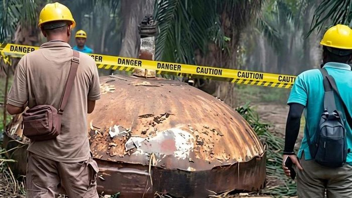 Mysteriöser Metal in den Kotim Sawit Gardens wird zur chinesischen Rakete