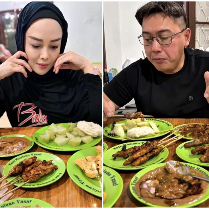 <p>Keputusan Terry untuk mengenalkan makanan kekininian di Bandung tampaknya berhasil. Suaminya Derly Darmawan sangat menyukai berbagai makanan yang dicobanya selama di Bandung. Salah satu sajian makanan yang disukai suami Terry adalah sate. (Foto: Instagram @terryputri)</p>