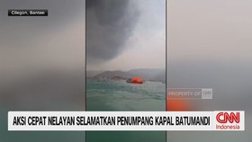 KM Batumandi terbakar, nelayan Cilegon, evakuasi kapal terbakar, Pantai Mabak, Pulau Merak, berita Cilegon