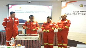 Menteri Koordinator Bidang Hilirisasi dan Transisi Energi sekaligus Menteri Energi dan Sumber Daya Mineral (ESDM) Bahlil Lahadalia meresmikan penerimaan Sumur Gas Jangkrik North East (JNE) #6 dan Fasilitas Produksi Lapangan Maha - South di Kalimantan