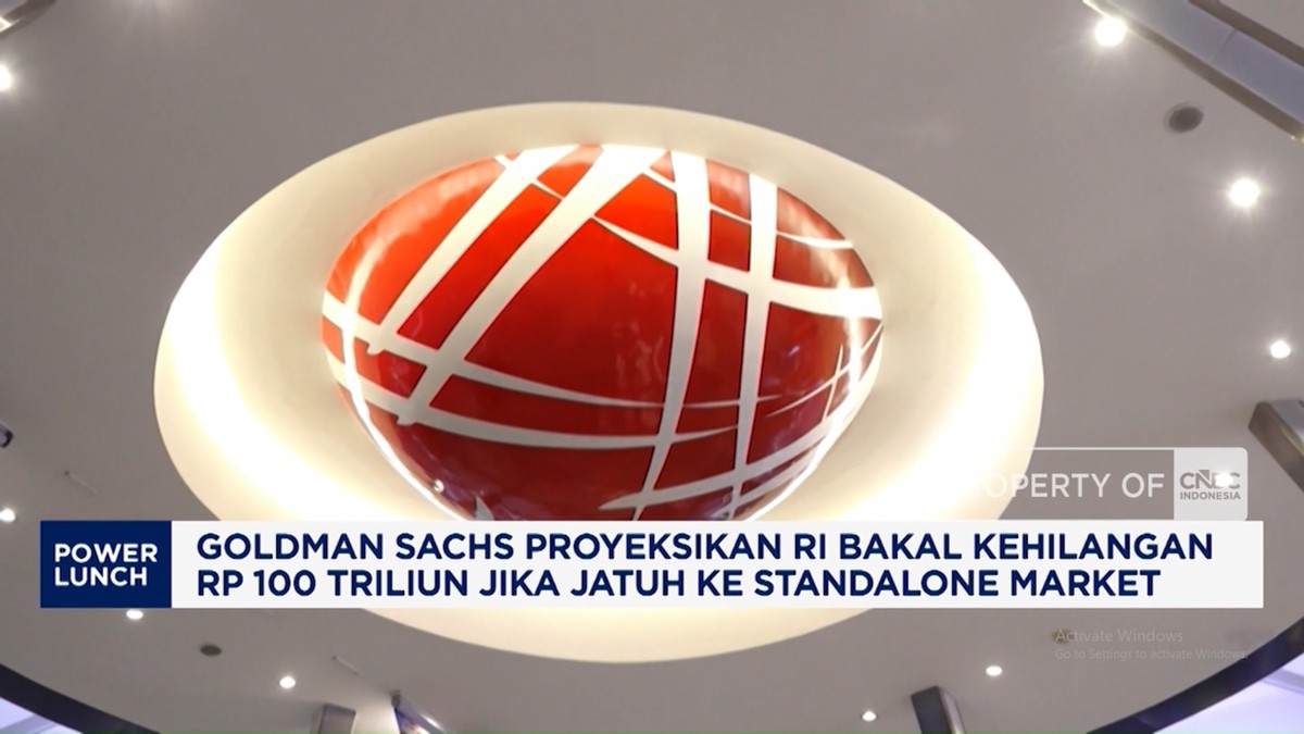 Goldman Sachs: RI Kehilangan Rp 100 T Jika Jatuh ke Standalone Market