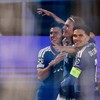 Soccer Football - UEFA Champions League - Como v Manchester United - Stadio Giuseppe Sinigaglia, Como, Italy - October 21, 2026  Como's Nico Paz celebrates scoring their third goal with teammates REUTERS/Claudia Greco