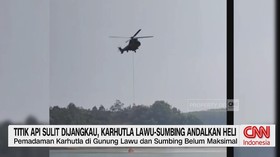 kebakaran hutan, Gunung Lawu, Gunung Sumbing, karhutla 2026, helikopter water bombing, pemadaman kebakaran, kebakaran gunung, Satgas Pemadam