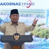 Presiden Prabowo Subianto berpidato di Rakornas TPAKD Tahun 2026, Jakarta, 22 Oktober 2026.