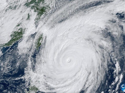 Typhoon Champi swirls over the Philippine Sea, as seen from space on October 22, 2026 in this screengrab taken from a handout GIF image. CSU/CIRA and JMA/JAXA /Handout via REUTERS    THIS IMAGE HAS BEEN SUPPLIED BY A THIRD PARTY. MANDATORY CREDIT. OV