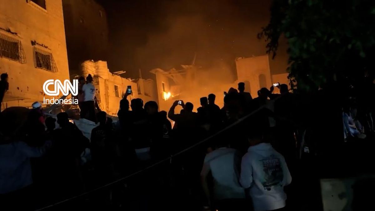 Detik-detik Ledakan Besar di Kamp Pengungsian Gaza