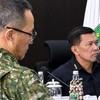 Kepala BNPB Letjen TNI Kristomei Sianturi dalam Rapat Koordinasi Penanganan Karhutla Provinsi Jawa Timur di Balai Kota Among Tani, Kota Batu, Jawa Timur, Jumat (23/10)