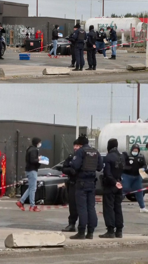 Situasi TKP Insiden Penembakan dekat Paris Tewaskan 1 Orang