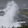 Waves generated by Typhoon Champi crash against a seawall in Keelung, Taiwan, October 23, 2026. REUTERS/Ann Wang