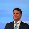 Brazilian Senator and presidential candidate Flavio Bolsonaro of the right-wing Liberal Party (PL) attends a televised debate with Brazilian President Luiz Inacio Lula da Silva of the leftist Workers' Party (PT), who is seeking reelection, ahead of t