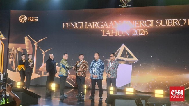 Pemprov Jakarta hingga Pertamina Hulu Mahakam Raih Penghargaan Energi Subroto 2026 di Jakarta, Jumat (23/10). (CNN Indonesia/Dhiaz)