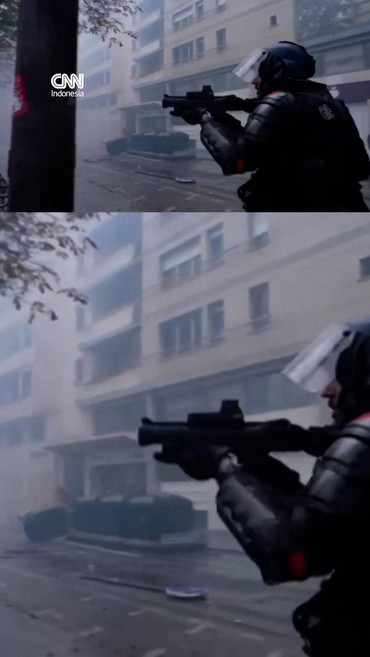 thumbnail video polisi prancis bentrok