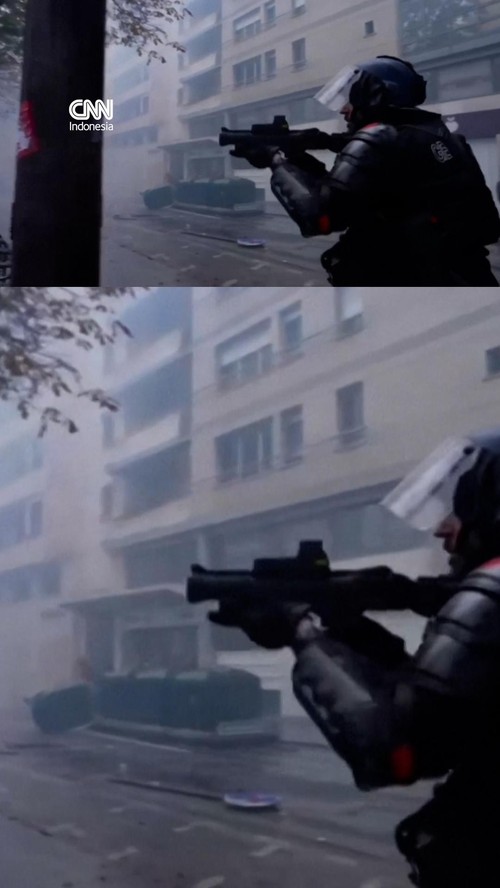 thumbnail video polisi prancis bentrok