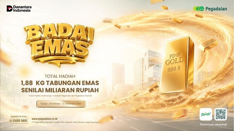 Pegadaian Gelar Badai Emas 2026, Siapkan Hadiah 1,88 Kilogram Emas